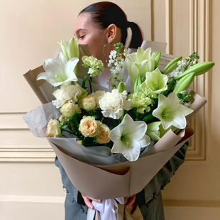A bouquet of unscented lilies