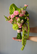 Bright pink and green bridal bouquet