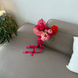 Bright Pink Bridal Bouquet with Anthuriums, Peonies, and French Roses